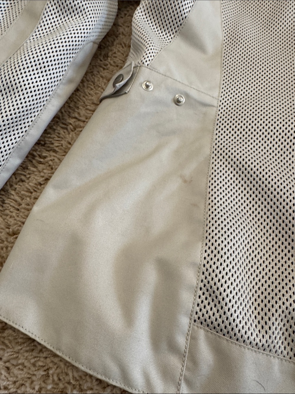 Women's Light Gray Motorcycle Jacket - Ventilated Riding Shell - Picture 14 of 16